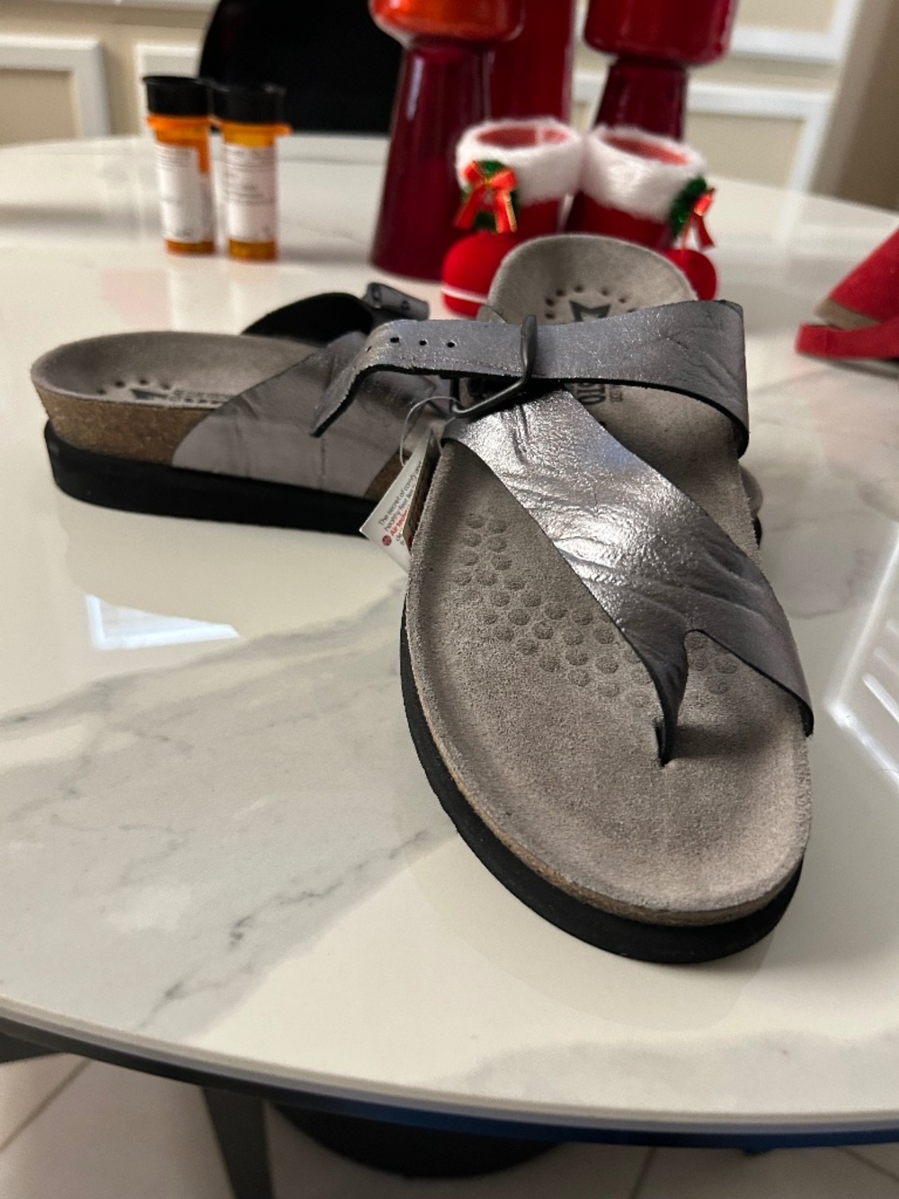 Classic Mephisto Helen Sandal 9 Metallic Gray